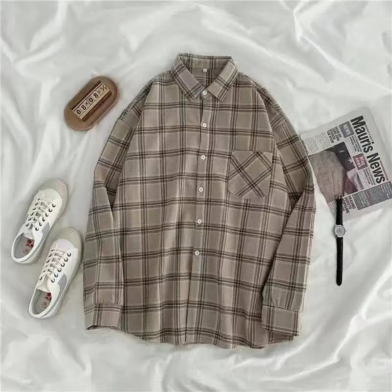Vintage Plaid Oversized Shirt