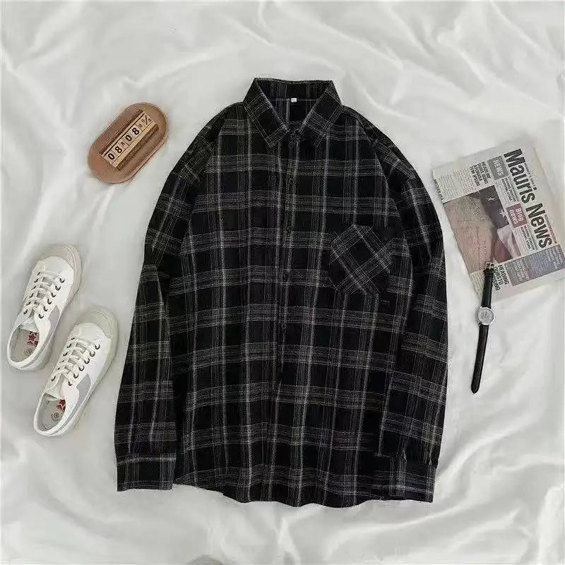 Vintage Plaid Oversized Shirt