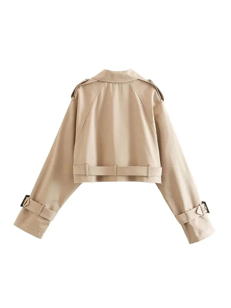 Vintage Streetwear Double-Breasted Trench Coat