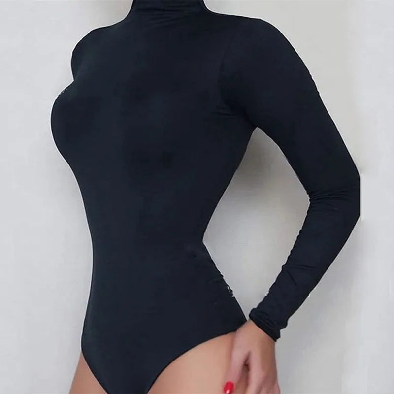 Dames Zwarte Long Sleeve Bodysuit