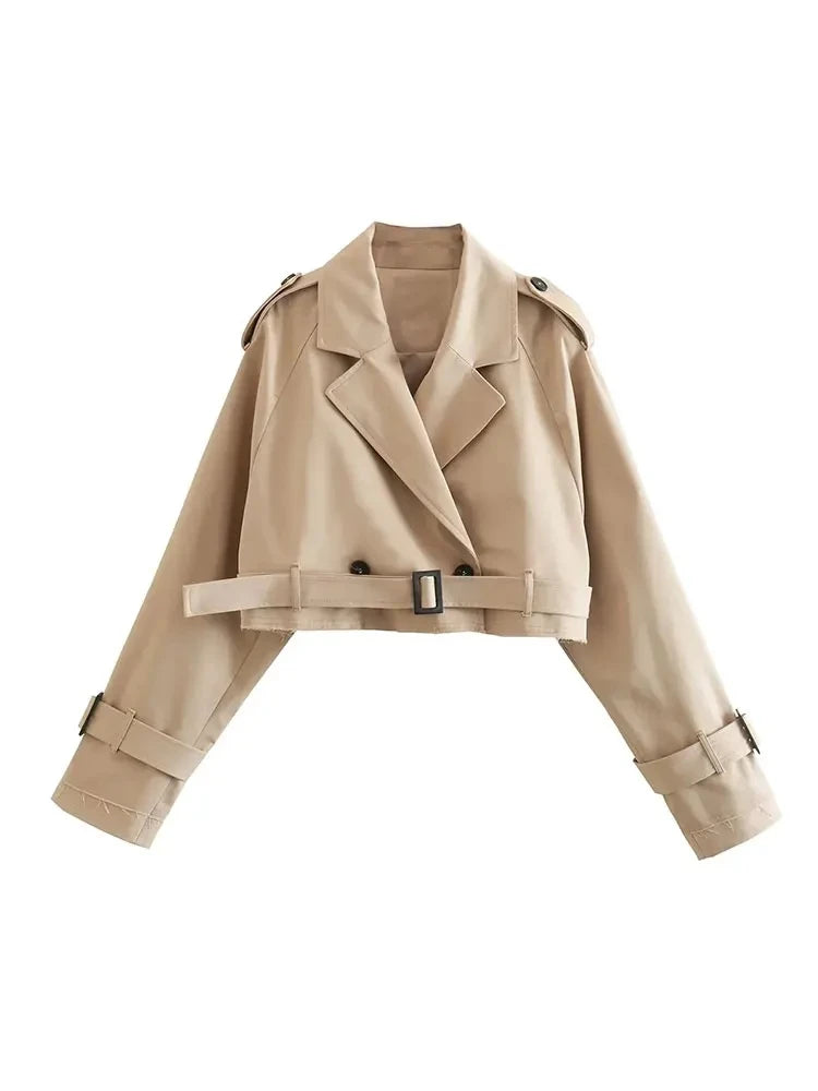 Vintage Streetwear Double-Breasted Trench Coat