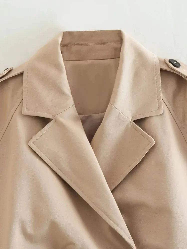 Vintage Streetwear Double-Breasted Trench Coat