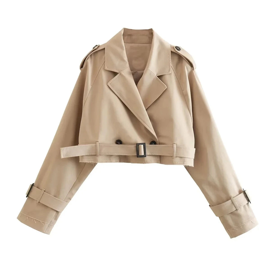 Vintage Streetwear Double-Breasted Trench Coat