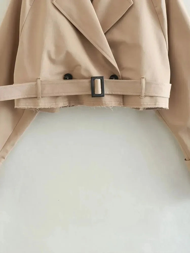 Vintage Streetwear Double-Breasted Trench Coat