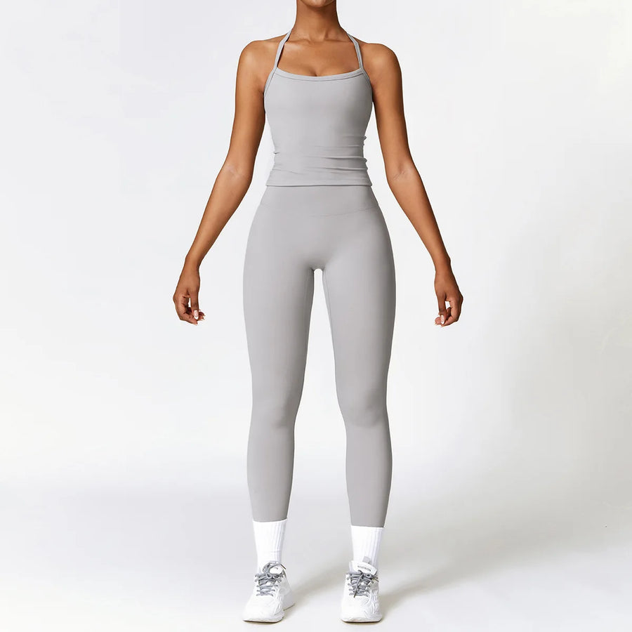 Yoga Set – Dames Sportswear met Lange Mouwen en High Waist Leggings