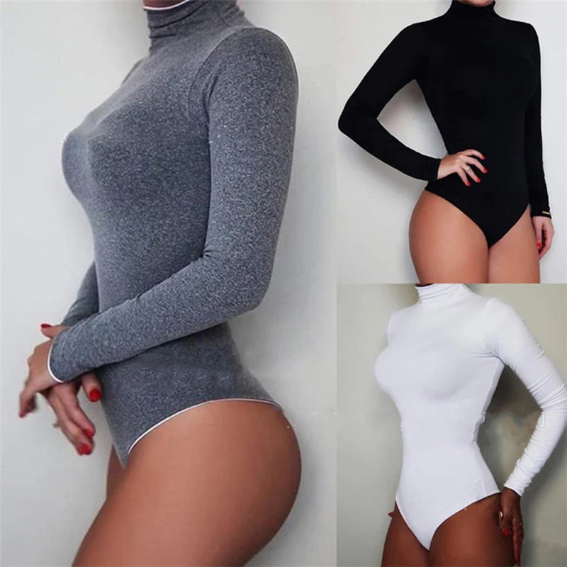 Dames Zwarte Long Sleeve Bodysuit