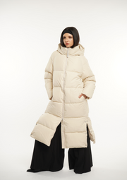 Extra Long Puffer Jacket Splashproof