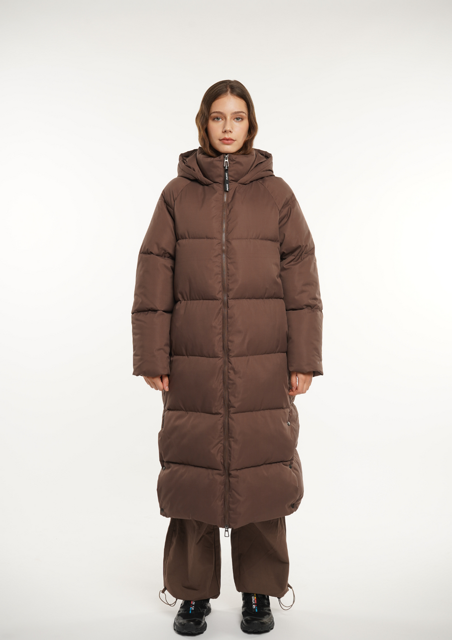 Extra Long Puffer Jacket Splashproof