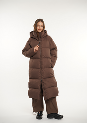 Extra Long Puffer Jacket Splashproof