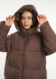 Extra Long Puffer Jacket Splashproof