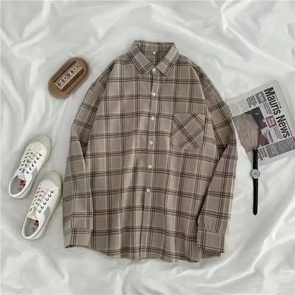Oversized geruit overhemd