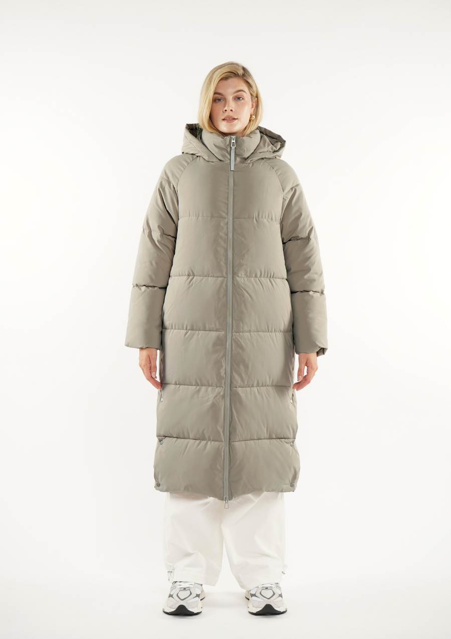 Extra Long Puffer Jacket Splashproof