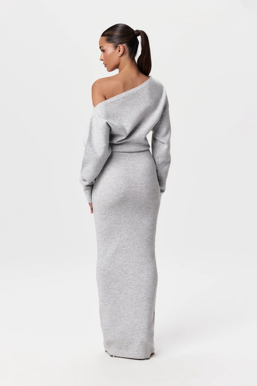 Drop-Shoulder Sweater Dress