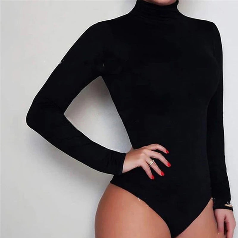 Dames Zwarte Long Sleeve Bodysuit