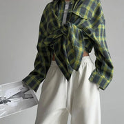 Oversized Geruit Overhemd