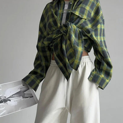 Oversized geruit overhemd