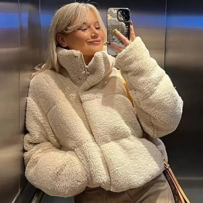 Lamb Wool Short Cotton Coat