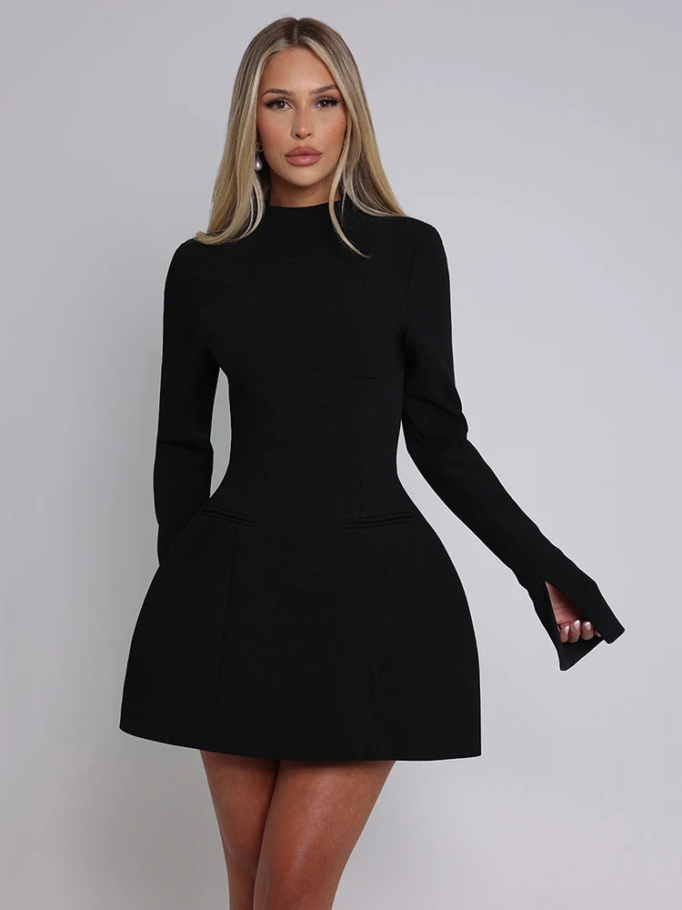 Backless mini-jurk