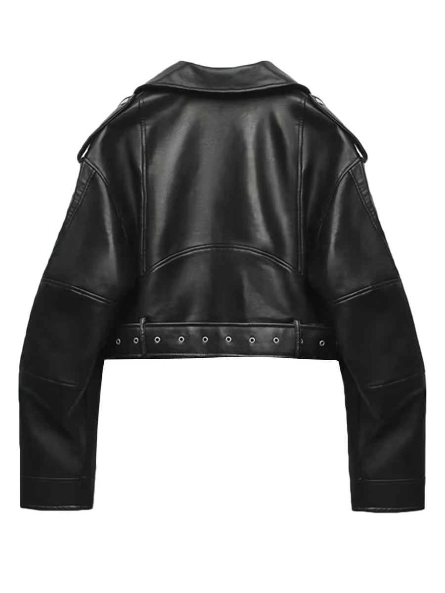 Fitaylor Dames Faux PU Leather Jacket