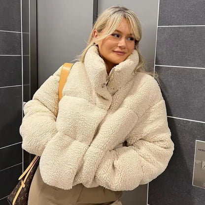 Lamb Wool Short Cotton Coat