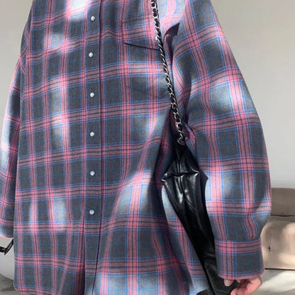 Oversized geruit overhemd
