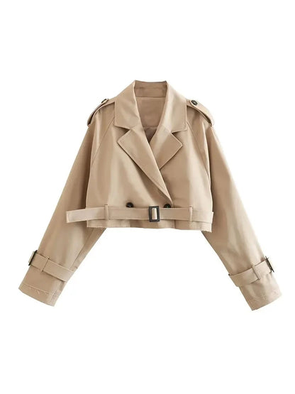Vintage Streetwear Double-Breasted Trench Coat