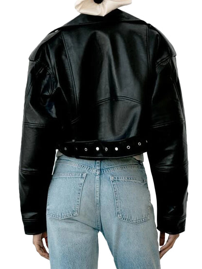 Fitaylor Dames Faux PU Leather Jacket