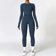 Yoga Set – Dames Sportswear met Lange Mouwen en High Waist Leggings