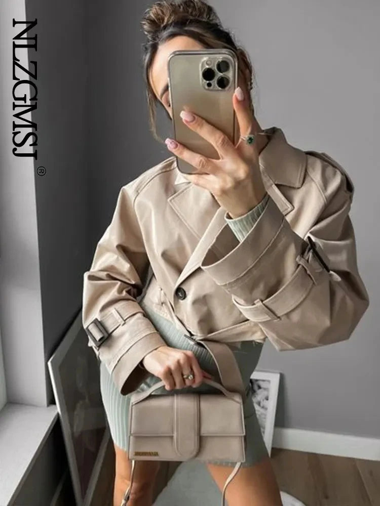Vintage Streetwear Double-Breasted Trench Coat