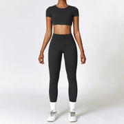 Yoga Set – Dames Sportswear met Lange Mouwen en High Waist Leggings