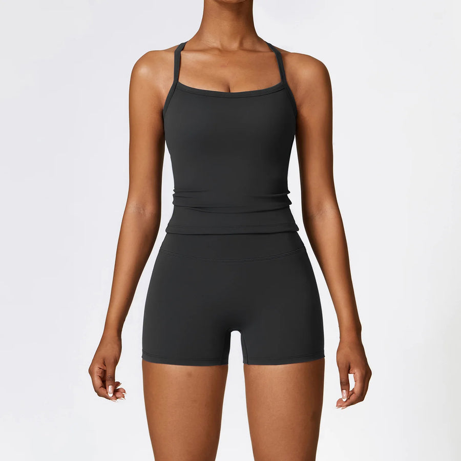 Yoga Set – Dames Sportswear met Lange Mouwen en High Waist Leggings