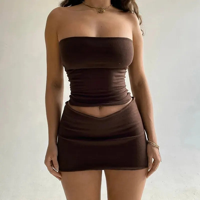 Tube Top & Mini Skirt Set