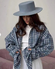 Oversized Geruit Overhemd