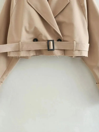 Vintage Streetwear Double-Breasted Trench Coat