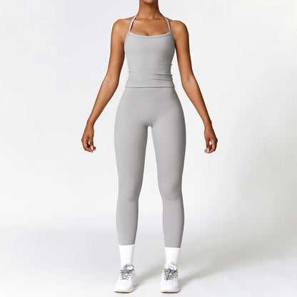 Yoga Set – Dames Sportswear met Lange Mouwen en High Waist Leggings